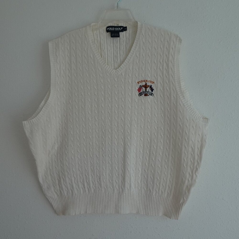 Polo Golf 1999 RYDER CUP Country Club Embroidered Sweater Vest Men's Size XL